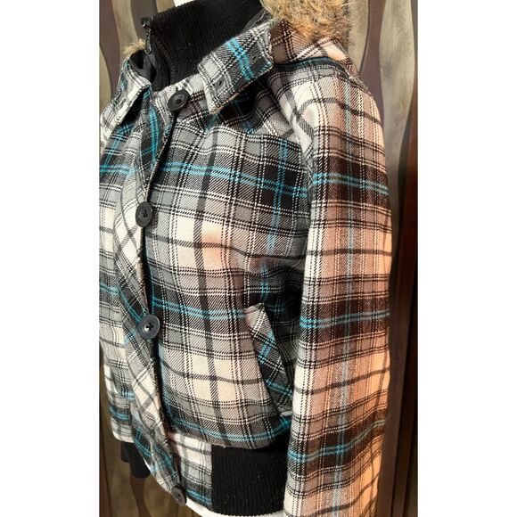 Vintage 80s OP plaid bomber jacket. Size L. - Picture 2 of 11